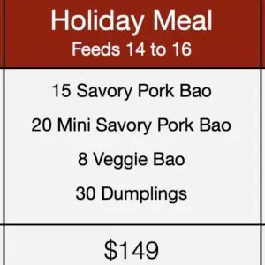 Holiday Meal Menu